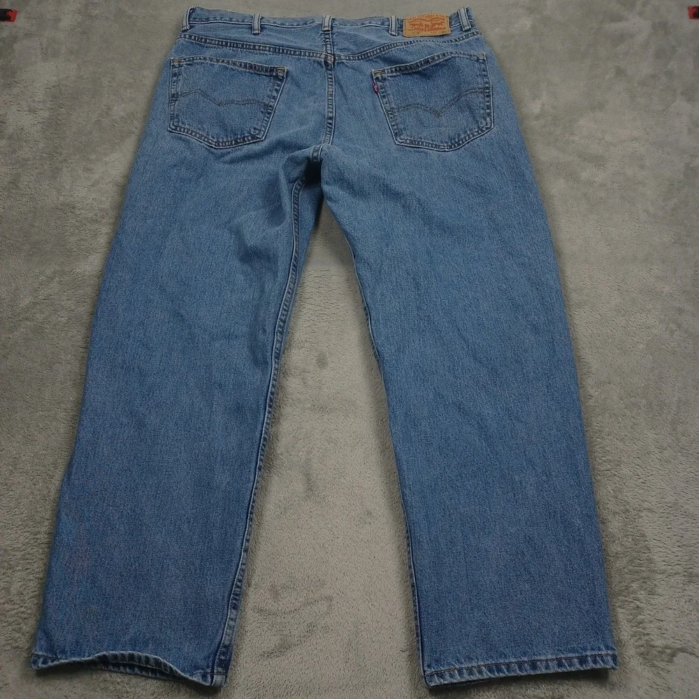Levis 550 Jeans Mens 40x30 Blue Denim‎ Distressed Relaxed Fit Pockets Modern